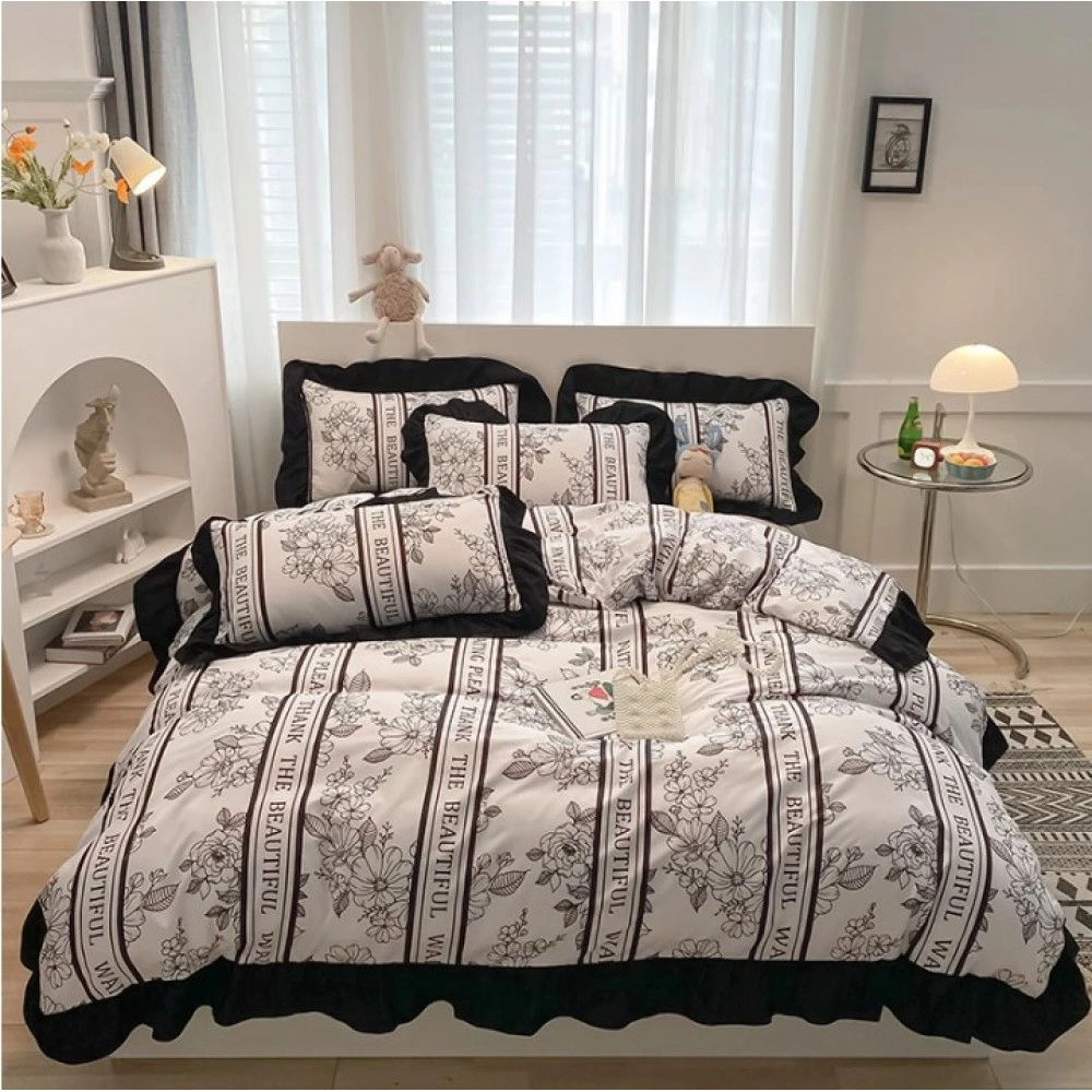 Flowers Style Series Printed Soft Bedding Set Duvet Cover Bedclothes Bedspread Pillowcases Flat Sheets Comforter Sets for Girls