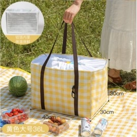Outdoor Portable Picnic Bag Large Capacity Waterproof Foldable Thermal Insulation Lunch Bag Portable Car Camping Picnic Basket
