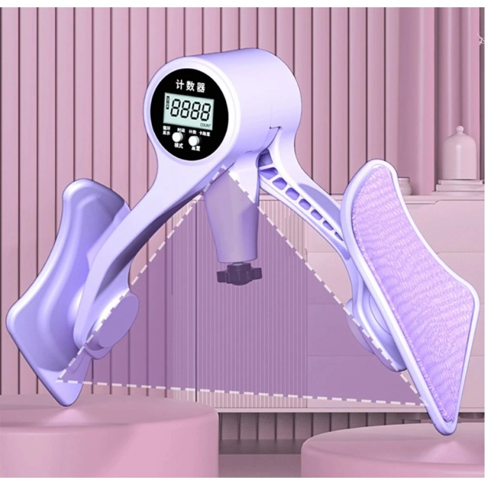 Digital Thigh Master Exerciser Strength Adjustable Pelvic Floor Training Device Battery Powered Men Women Yoga Fitness Equipment